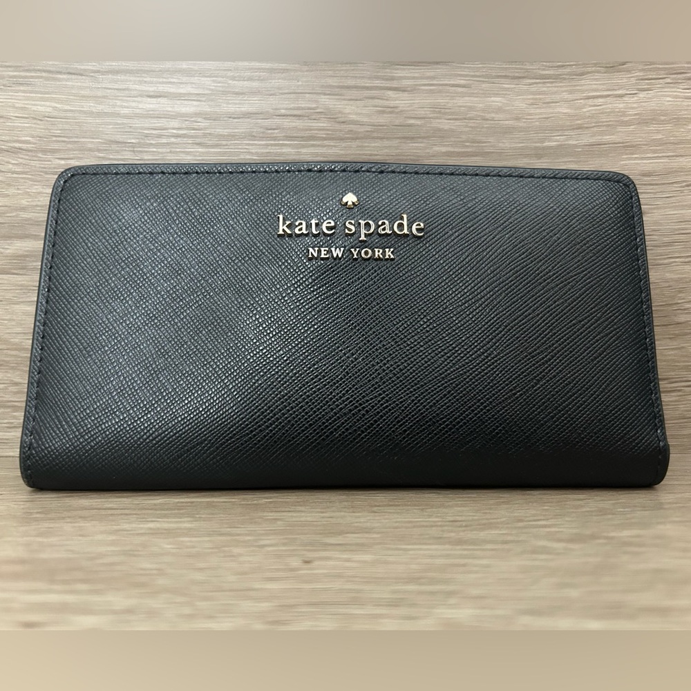 Kate Spade Black Textured Wallet